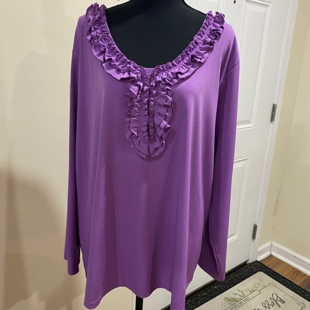 Susan Graver 2X Purple‎ Top… EUC